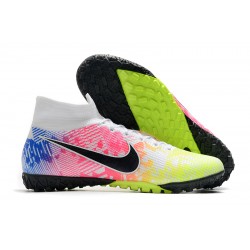 Nike Mercurial Superfly 7 Elite TF Yellow White Black Blue Football Boots
