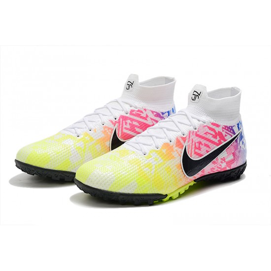 Nike Mercurial Superfly 7 Elite TF Yellow White Black Blue Football Boots