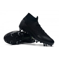 Nike Mercurial Superfly VI Elite SG AC All Black Green Football Boots