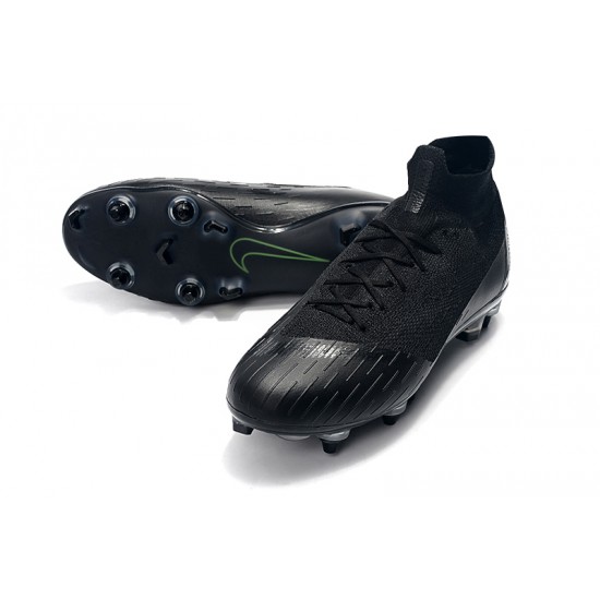 Nike Mercurial Superfly VI Elite SG AC All Black Green Football Boots