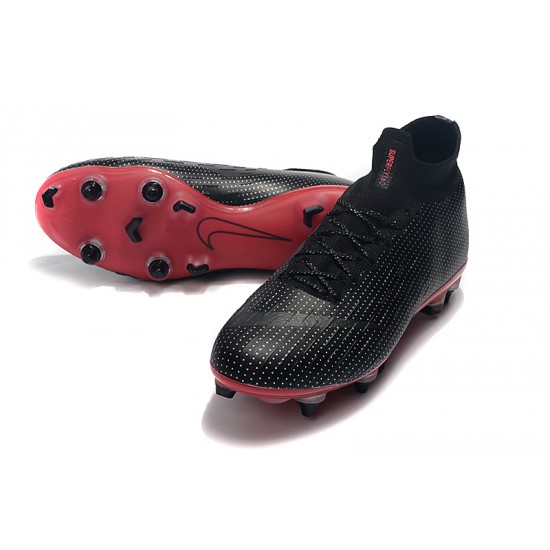 Nike Mercurial Superfly VI Elite SG High Black Win-Red Football Boots