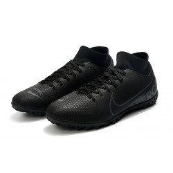 Nike Mercurial Superfly VII Academy TF Black Grey Football Boots