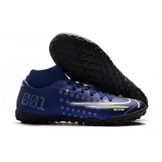 Nike Mercurial Superfly VII Academy TF Deep Blue White Green Football Boots