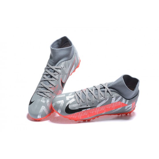 Nike Mercurial Superfly VII Academy TF Silver Black Orange Football Boots