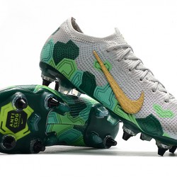 Nike Mercurial Vapor 13 Elite SG Low Grey Gold Green Football Boots