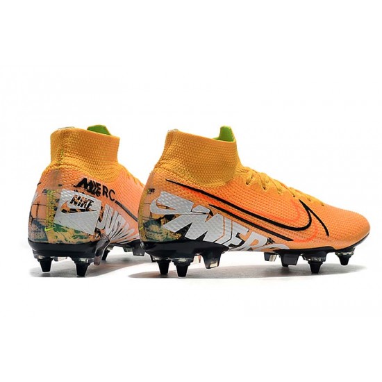 Nike Mercurial Vapor 13 Elite SG-PRO AC High Orange Black White Football Boots