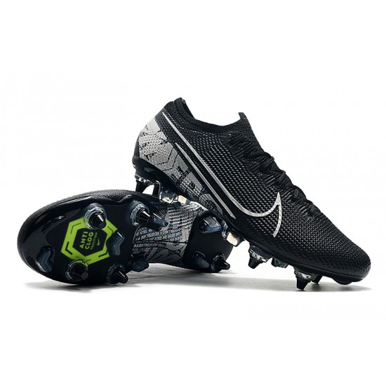 Nike Mercurial Vapor 13 Elite SG-PRO AC Low Silver Black Green Football Boots