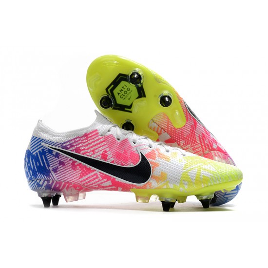 Nike Mercurial Vapor 13 Elite SG-PRO AC Low White Green Black Multi Football Boots