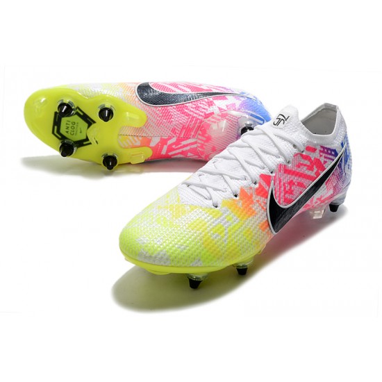 Nike Mercurial Vapor 13 Elite SG-PRO AC Low White Green Black Multi Football Boots