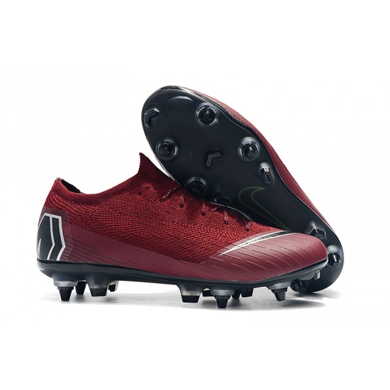 Nike Mercurial Vapor VI Elite SG AC Low Black Win-Red White Football Boots