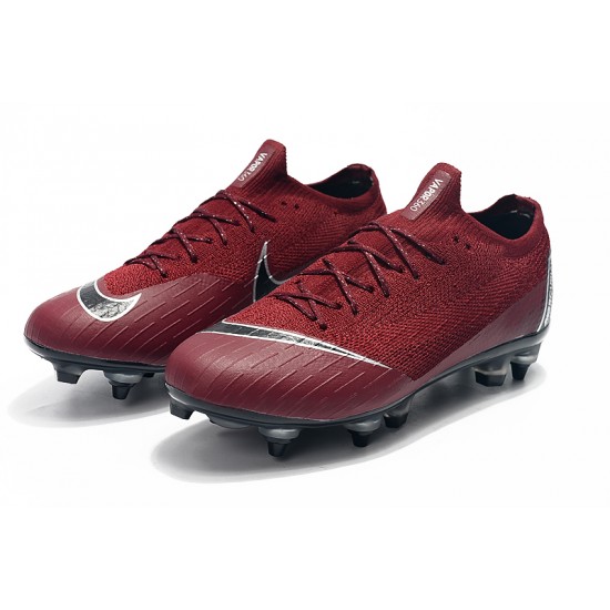 Nike Mercurial Vapor VI Elite SG AC Low Black Win-Red White Football Boots