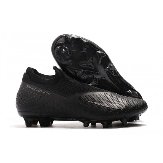 Nike Phantom Vision Elite DF FG Black Grey Football Boots