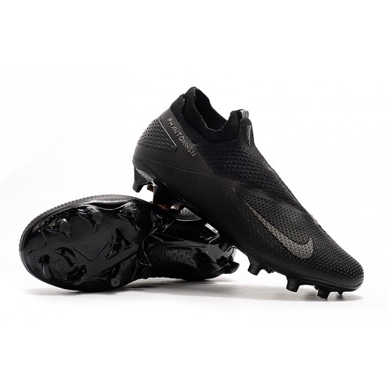 Nike Phantom Vision Elite DF FG Black Grey Football Boots