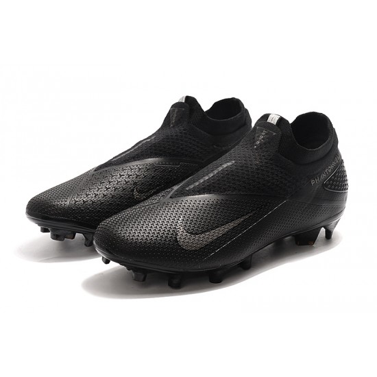 Nike Phantom Vision Elite DF FG Black Grey Football Boots