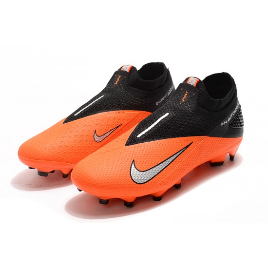 Nike Phantom Vision Elite DF FG Orange Black Silver Football Boots