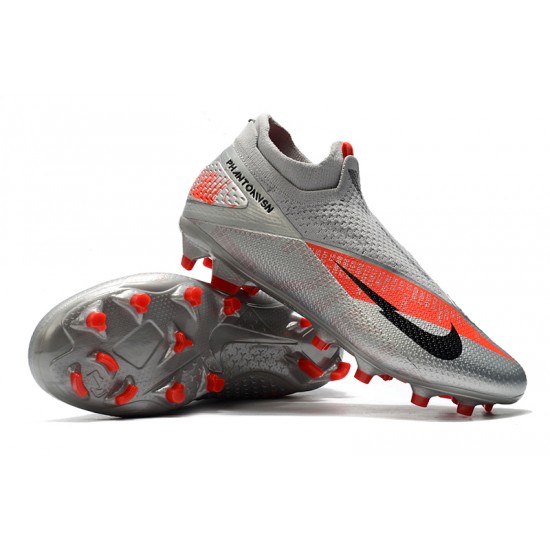 Nike Phantom Vision Elite DF FG Silver Orange Black Football Boots