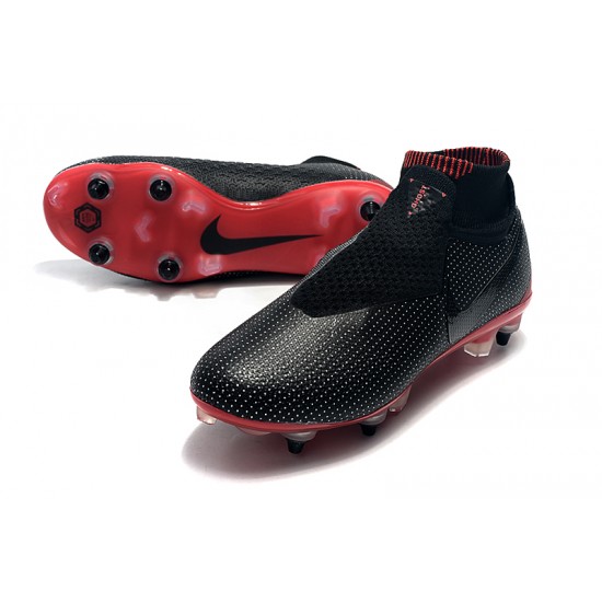 Nike Phantom Vision Elite DF SG Black Win Red Grey Football Boots