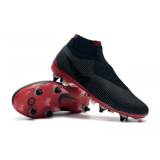 Nike Phantom Vision Elite DF SG Black Win Red Grey Football Boots