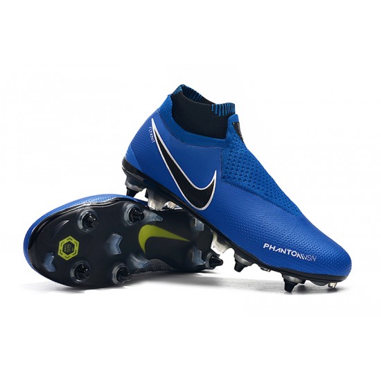 Nike Phantom Vision Elite DF SG Deep Blue Black Silver Football Boots