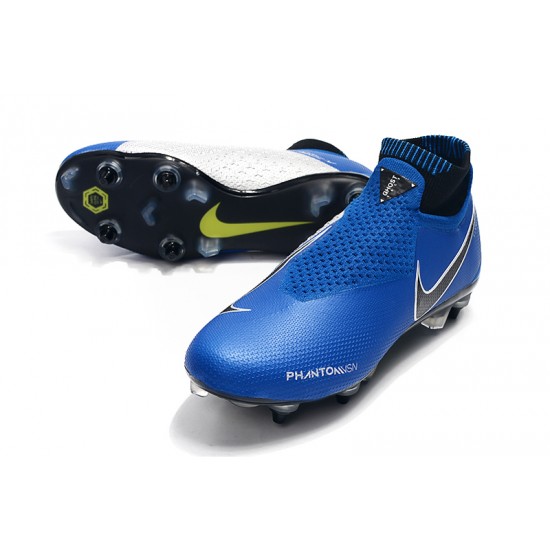 Nike Phantom Vision Elite DF SG Deep Blue Black Silver Football Boots