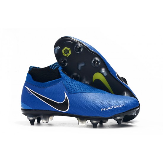 Nike Phantom Vision Elite DF SG Deep Blue Black Silver Football Boots