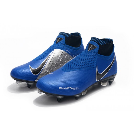 Nike Phantom Vision Elite DF SG Deep Blue Black Silver Football Boots