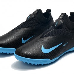 Nike React Phantom Vision 2 Pro Dynamic Fit TF Black Deep Blue Football Boots