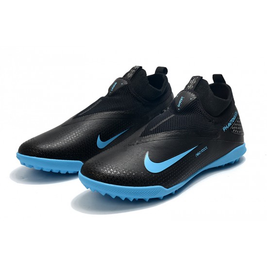 Nike React Phantom Vision 2 Pro Dynamic Fit TF Black Deep Blue Football Boots