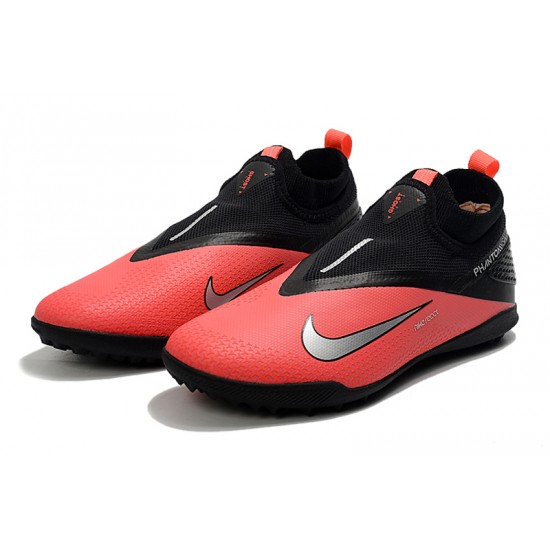 Nike React Phantom Vision 2 Pro Dynamic Fit TF Red Black Silver Football Boots