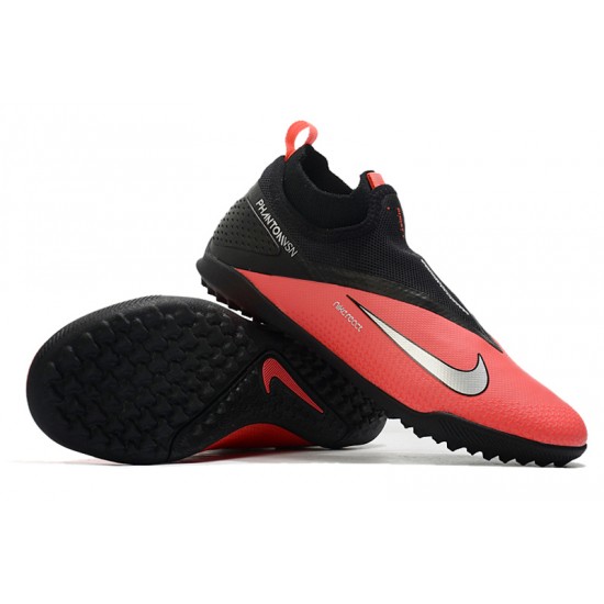 Nike React Phantom Vision 2 Pro Dynamic Fit TF Red Black Silver Football Boots