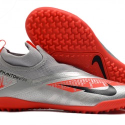 Nike React Phantom Vision 2 Pro Dynamic Fit TF Silver Orange Black Football Boots