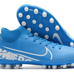 Nike Superfly 7 Academy AG White Navy Blue Football Boots