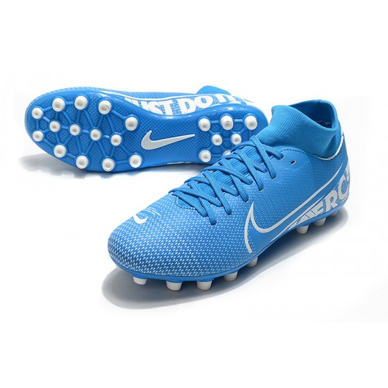 Nike Superfly 7 Academy AG White Navy Blue Football Boots