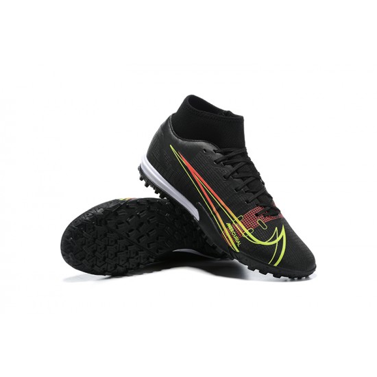 Nike Superfly 8 Academy TF High Mens White Black Red Green Football Boots