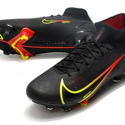 Nike Superfly 8 Elite FG High Mens Womens Black Yellow Red Football Boots