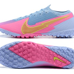 Nike Vapor 13 Elite TF Gold Pink LtBlue Football Boots