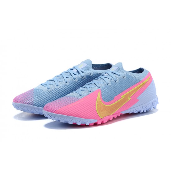 Nike Vapor 13 Elite TF Gold Pink LtBlue Football Boots