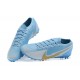 Nike Vapor 13 Elite TF Ltblue Grey Gold Football Boots