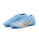 Nike Vapor 13 Elite TF Ltblue Grey Gold Football Boots