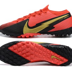 Nike Vapor 13 Elite TF Red Black Gold Football Boots