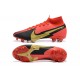 Nike Mercurial Superfly 7 Elite FG Black Deep Red Gold Football Boots