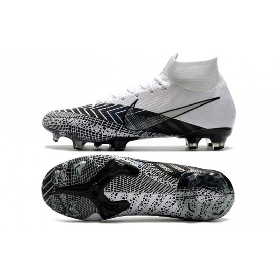 Nike Mercurial Superfly 7 Elite FG White Black Football Boots