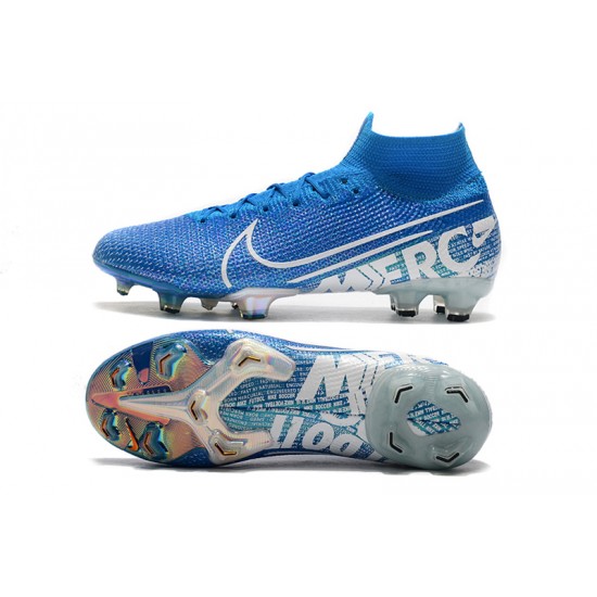 Nike Mercurial Superfly 7 Elite SE FG Blue White Football Boots