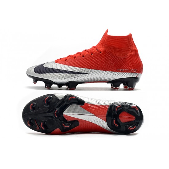 Nike Mercurial Superfly 7 Elite SE FG Deep Red Silver Black Football Boots