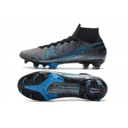 Nike Mercurial Superfly 7 Elite SE FG Silver Black Blue Football Boots