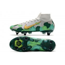 Nike Mercurial Superfly 7 Elite SE SG High Grey Gold Green Football Boots