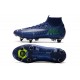 Nike Mercurial Superfly 7 Elite SG-PRO AC High Deep Blue White Black Football Boots