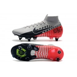 Nike Mercurial Superfly 7 Elite SG-PRO AC High Silver Black Red Football Boots