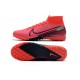 Nike Mercurial Superfly 7 Elite TF Black Red Football Boots