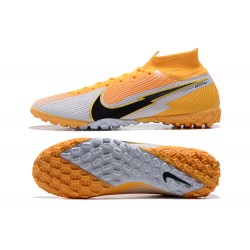 Nike Mercurial Superfly 7 Elite TF Silver Black Orange Football Boots